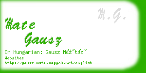 mate gausz business card